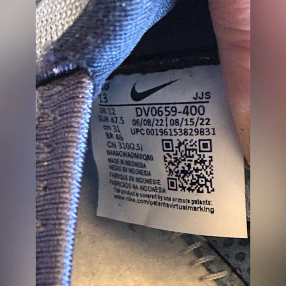 Men’s Nike Air Kukini Men’s Athletic Running Shoes in Blue Obsidian - Picture 10 of 14